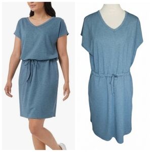 32 Degrees Cool short sleeve green blue t-shirt dress Women's size large